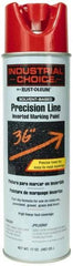 Rust-Oleum - 17 fl oz Red Marking Paint - 600' to 700' Coverage at 1" Wide, Solvent-Based Formula - Exact Tool & Supply