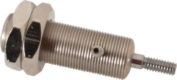 Mead - 1/2" Stroke x 3/8" Bore Double Acting Air Cylinder - 10-32 Port, 6-32 Rod Thread, 125 Max psi, -40 to 400°F - Exact Tool & Supply