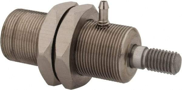Mead - 1/2" Stroke x 1/2" Bore Double Acting Air Cylinder - 10-32 Port, 1/4-28 Rod Thread, 125 Max psi, -40 to 400°F - Exact Tool & Supply