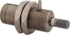 Mead - 1/2" Stroke x 1/2" Bore Double Acting Air Cylinder - 10-32 Port, 1/4-28 Rod Thread, 125 Max psi, -40 to 400°F - Exact Tool & Supply