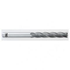 1/2 Dia. x 6 Overall Length 4-Flute Square End Solid Carbide SE End Mill-Round Shank-Center Cutting-Uncoated - Exact Tool & Supply