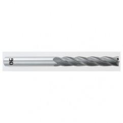 1/2 Dia. x 6 Overall Length 4-Flute Square End Solid Carbide SE End Mill-Round Shank-Center Cutting-Uncoated - Exact Tool & Supply