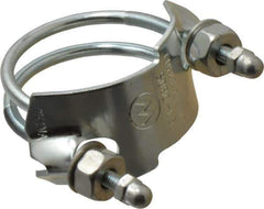 Kuriyama of America - 1-1/2" Hose, Spiral Double Bolt Hose Clamp - Plated Steel - Exact Tool & Supply