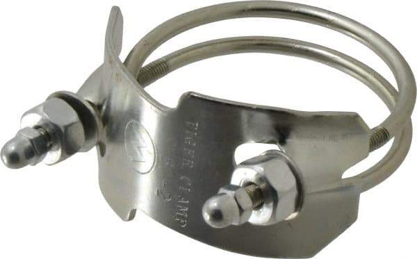 Kuriyama of America - 2" Hose, Spiral Double Bolt Hose Clamp - Plated Steel - Exact Tool & Supply
