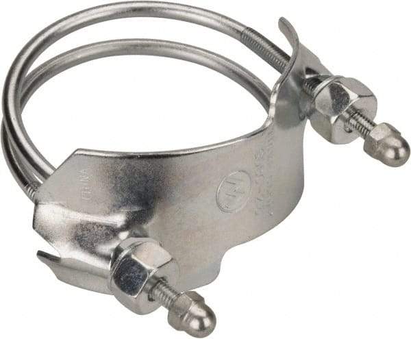 Kuriyama of America - 2-1/2" Hose, Spiral Double Bolt Hose Clamp - Plated Steel - Exact Tool & Supply