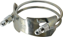 Kuriyama of America - 4" Hose, Spiral Double Bolt Hose Clamp - Plated Steel - Exact Tool & Supply