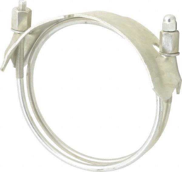 Kuriyama of America - 5" Hose, Spiral Double Bolt Hose Clamp - Plated Steel - Exact Tool & Supply
