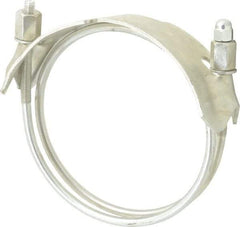 Kuriyama of America - 5" Hose, Spiral Double Bolt Hose Clamp - Plated Steel - Exact Tool & Supply