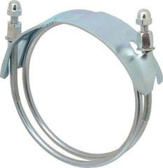 Kuriyama of America - 6" Hose, Spiral Double Bolt Hose Clamp - Plated Steel - Exact Tool & Supply