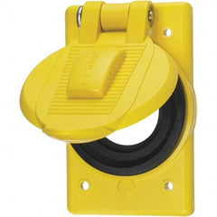 Hubbell Wiring Device-Kellems - Weatherproof Box Covers Cover Shape: Round Number of Holes in Outlet: 1 - Exact Tool & Supply