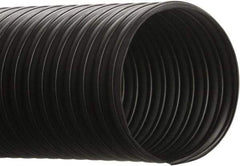 Hi-Tech Duravent - 5-1/2" ID, 25' Long, Thermoplastic Rubber Blower & Duct Hose - Black, 5" Bend Radius, 6 In/Hg, 5 Max psi, -65 to 275°F, Chemical Resistant - Exact Tool & Supply