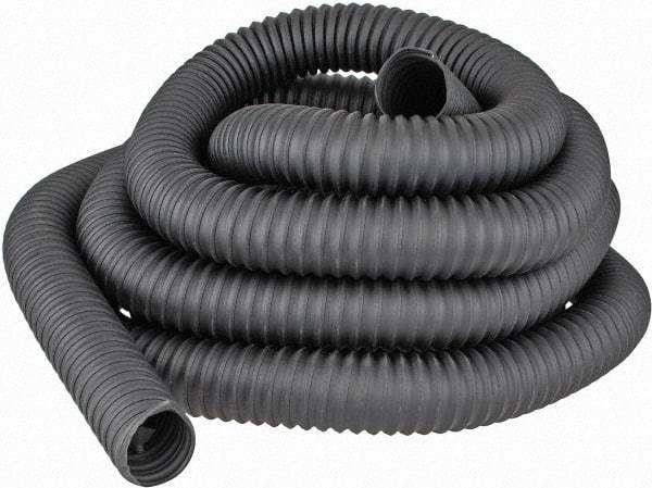 Hi-Tech Duravent - 2" ID, 25' Long, Thermoplastic Rubber Blower & Duct Hose - Black, 3-1/2" Bend Radius, 20 In/Hg, 15 Max psi, -65 to 275°F, Chemical Resistant - Exact Tool & Supply