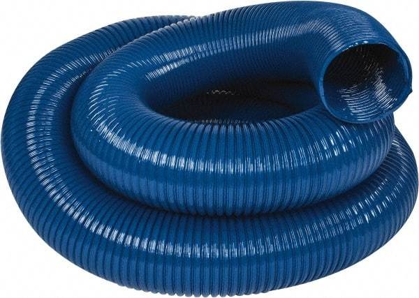 Hi-Tech Duravent - 6" ID, 25' Long, PVC Blower & Duct Hose - Blue, 7-1/2" Bend Radius, 10 In/Hg, 8 Max psi, -20 to 180°F, Abrasion and Chemical Resistant - Exact Tool & Supply