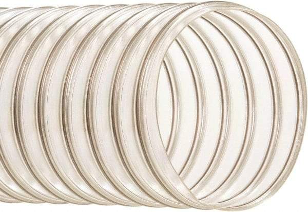 Hi-Tech Duravent - 14" ID, 25' Long, Polyurethane Blower & Duct Hose - Clear, 15-1/2" Bend Radius, 3 In/Hg, 4 Max psi, -65 to 200°F, Oil and Gas Resistant - Exact Tool & Supply