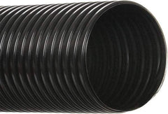Hi-Tech Duravent - 1-1/4" ID, 25' Long, Polyethylene Blower & Duct Hose - Black, 2" Bend Radius, 18 In/Hg, 22 Max psi, -30 to 160°F, UV Resistant - Exact Tool & Supply