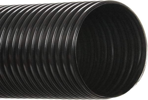 Hi-Tech Duravent - 2" ID, 25' Long, Polyethylene Blower & Duct Hose - Black, 3" Bend Radius, 14 In/Hg, 16 Max psi, -30 to 160°F, UV Resistant - Exact Tool & Supply