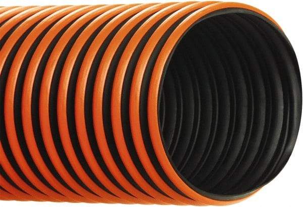 Hi-Tech Duravent - 3" ID, 25' Long, Thermoplastic Rubber Blower & Duct Hose - Black, 4-1/4" Bend Radius, 15 In/Hg, 10 Max psi, -60 to 300°F, Chemical and Abrasion Resistant - Exact Tool & Supply