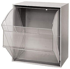 Quantum Storage - 11-13/16" Wide x 13-7/8" High x 11-7/8" Deep, Small Parts Tip Out Stacking Bin Organizer - Polystyrene Frame, 1 Compartments, 11-1/16" Wide x 13-5/8" High x 8-7/8" Deep Bin - Exact Tool & Supply