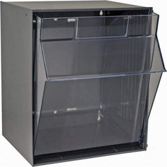 Quantum Storage - 11-13/16" Wide x 13-7/8" High x 11-7/8" Deep, Small Parts Tip Out Stacking Bin Organizer - Polystyrene Frame, 1 Compartments, 11-1/16" Wide x 13-5/8" High x 8-7/8" Deep Bin - Exact Tool & Supply