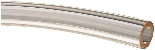 Made in USA - 3/8" ID x 5/8" OD, 1/8" Wall Thickness, Cut to Length (50' Standard Length) Plastic Tube - Clear, 45 Max psi, 65 Hardness - Exact Tool & Supply