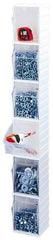 Quantum Storage - 3-3/4" Wide x 4" High x 2-7/8" Deep, Small Parts Tip Out Stacking Bin Organizer - Polystyrene Frame, 1 Compartments, 3-1/2" Wide x 3-3/4" High x 2-5/8" Deep Bin - Exact Tool & Supply