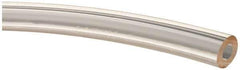 Made in USA - 1/4" ID x 1/2" OD, 1/8" Wall Thickness, Cut to Length (50' Standard Length) Plastic Tube - Clear, 43 Max psi, 40 Hardness - Exact Tool & Supply