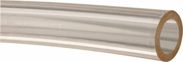 Made in USA - 1/2" ID x 3/4" OD, 1/8" Wall Thickness, Cut to Length (50' Standard Length) Plastic Tube - Clear, 25 Max psi, 40 Hardness - Exact Tool & Supply