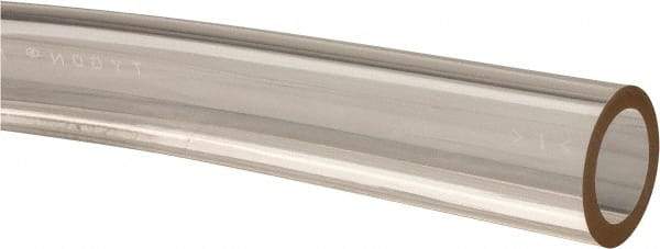 Made in USA - 5/8" ID x 7/8" OD, 1/8" Wall Thickness, Cut to Length (50' Standard Length) Plastic Tube - Clear, 21 Max psi, 40 Hardness - Exact Tool & Supply