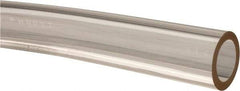 Made in USA - 5/8" ID x 7/8" OD, 1/8" Wall Thickness, Cut to Length (50' Standard Length) Plastic Tube - Clear, 21 Max psi, 40 Hardness - Exact Tool & Supply