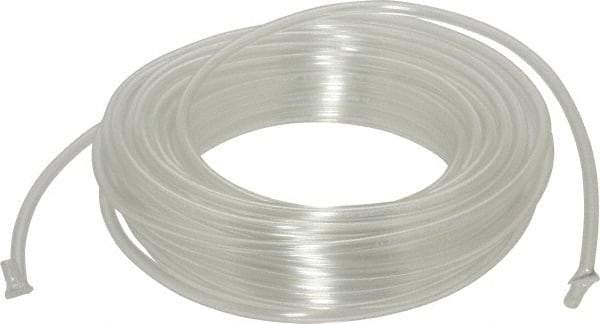 Made in USA - 1/8" ID x 1/4" OD, 1/16" Wall Thickness, 50' Long, Tygon Tube - Clear, 56 Max psi, 64 Hardness - Exact Tool & Supply