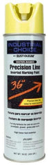 Rust-Oleum - 17 fl oz Yellow Marking Paint - 600' to 700' Coverage at 1" Wide, Water-Based Formula - Exact Tool & Supply