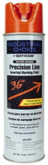Rust-Oleum - 17 fl oz Orange Marking Paint - 600' to 700' Coverage at 1" Wide, Water-Based Formula - Exact Tool & Supply