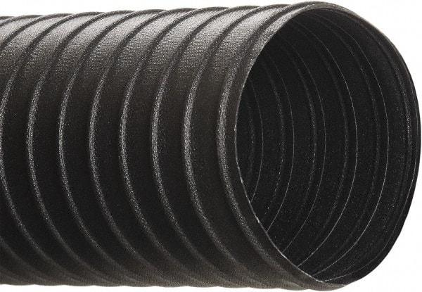 Hi-Tech Duravent - 5" ID, 25' Long, Neoprene Coated Polyester Blower & Duct Hose - Black, 7-1/2" Bend Radius, 20 In/Hg, 24 Max psi, -40 to 250°F, Chemical and Abrasion Resistant - Exact Tool & Supply