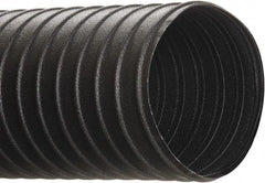 Hi-Tech Duravent - 5" ID, 25' Long, Neoprene Coated Polyester Blower & Duct Hose - Black, 7-1/2" Bend Radius, 20 In/Hg, 24 Max psi, -40 to 250°F, Chemical and Abrasion Resistant - Exact Tool & Supply