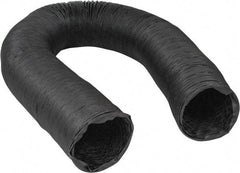 Hi-Tech Duravent - 8" ID, 25' Long, Neoprene Coated Polyester Blower & Duct Hose - Black, 10" Bend Radius, 15 In/Hg, 21 Max psi, -40 to 250°F, Chemical and Abrasion Resistant - Exact Tool & Supply