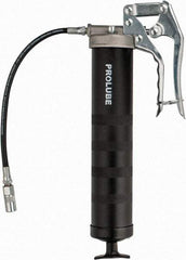 PRO-LUBE - 5,000 Max psi, Flexible Pistol Grease Gun - 14 oz (Cartridge) Capacity, 1/8 Thread Outlet, 40 Strokes per 0.07 oz, Bulk, Cartridge & Suction Fill, Includes 4 Jaw Coupler with Ball Check - Exact Tool & Supply
