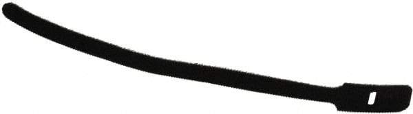 Thomas & Betts - 9" Long Black Nylon & Polyethylene Hook & Loop Strap - 40 Lb Tensile Strength, 1/16" Thick, 50.8mm Max Bundle Diam - Exact Tool & Supply