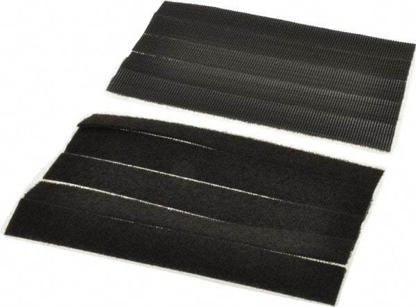 Thomas & Betts - 6" Long Black Nylon & Polyethylene Hook & Loop Strap - 50 Lb Tensile Strength, 1/16" Thick, 38.1mm Max Bundle Diam - Exact Tool & Supply