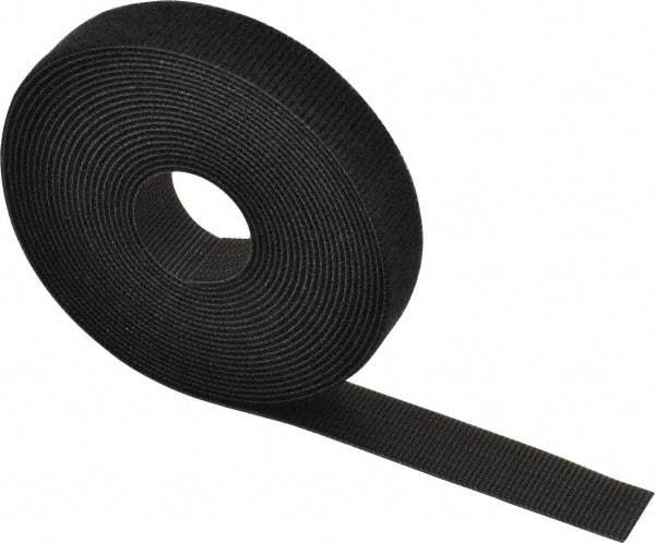 Thomas & Betts - 180" Long Black Nylon & Polyethylene Hook & Loop Strap - 50 Lb Tensile Strength, 1/16" Thick - Exact Tool & Supply