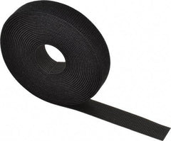 Thomas & Betts - 180" Long Black Nylon & Polyethylene Hook & Loop Strap - 50 Lb Tensile Strength, 1/16" Thick - Exact Tool & Supply
