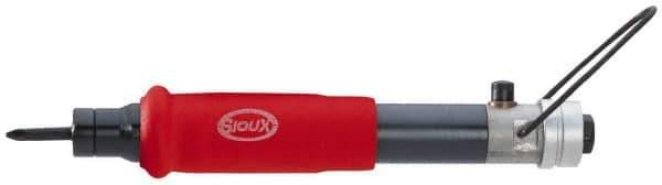 Sioux Tools - 1/4" Bit Holder, 800 RPM, Inline Handle Air Screwdriver - 5 to 50 In/Lb Torque, 8 CFM - Exact Tool & Supply