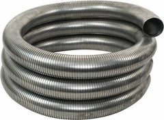 Federal Hose - 4" ID, -60 to 400°F, Galvanized Steel Unlined Flexible Metal Duct Hose - 18" Bend Radius, 25' Long - Exact Tool & Supply