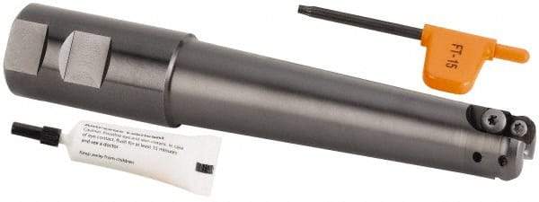 Kennametal - 1" Cut Diam, 1-1/4" Shank Diam, 7.03" OAL, Indexable Copy End Mill - Weldon Shank - Exact Tool & Supply