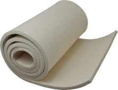 Made in USA - 3/8 Inch Thick x 60 Inch Wide x 12 Inch Long, Pressed Wool Felt Sheet - 6 Lbs/Square Yd., White, 500 psi - Exact Tool & Supply