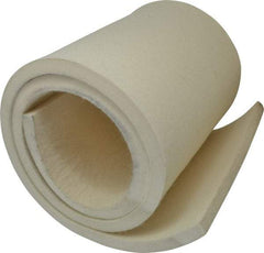 Made in USA - 5/8 Inch Thick x 60 Inch Wide x 12 Inch Long, Pressed Wool Felt Sheet - 10 Lbs/Square Yd., White, 500 psi - Exact Tool & Supply