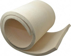 Made in USA - 3/4 Inch Thick x 60 Inch Wide x 12 Inch Long, Pressed Wool Felt Sheet - 12 Lbs/Square Yd., White, 500 psi - Exact Tool & Supply