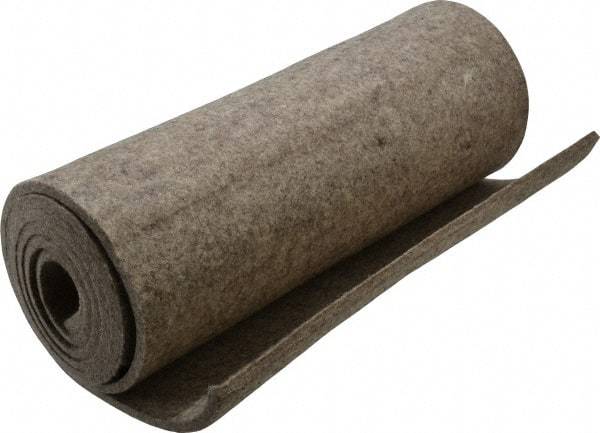 Made in USA - 1/4 Inch Thick x 60 Inch Wide x 12 Inch Long, Pressed Wool Felt Sheet - 4 Lbs/Square Yd., Gray, 400 psi - Exact Tool & Supply