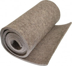 Made in USA - 3/8 Inch Thick x 60 Inch Wide x 12 Inch Long, Pressed Wool Felt Sheet - 6 Lbs/Square Yd., Gray, 400 psi - Exact Tool & Supply