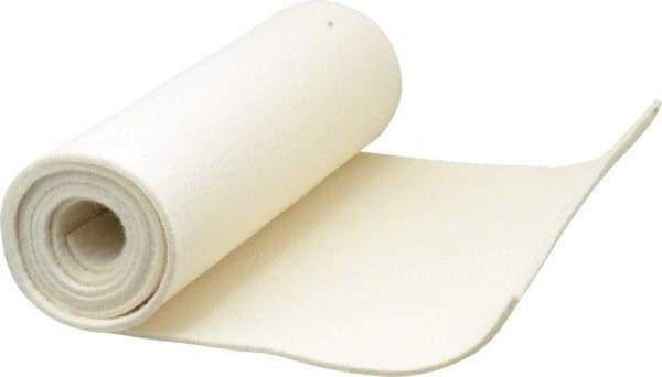 Made in USA - 1/8 Inch Thick x 66 Inch Wide x 12 Inch Long, Pressed Wool Felt Sheet - 1.5 Lbs/Square Yd., White, 400 psi - Exact Tool & Supply