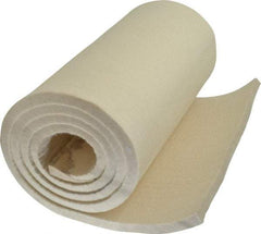 Made in USA - 1/2 Inch Thick x 66 Inch Wide x 12 Inch Long, Pressed Wool Felt Sheet - 6 Lbs/Square Yd., White, 400 psi - Exact Tool & Supply